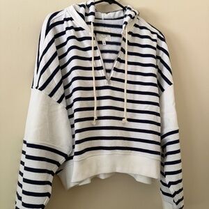 Aerie Cropped Terry 1/4 zip hoodie